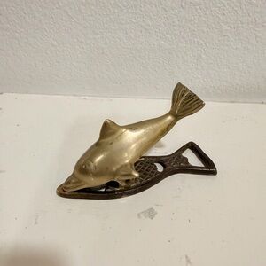 Vintage Solid Brass Fish Bottle Opener‎ | Nautical Barware Decor
